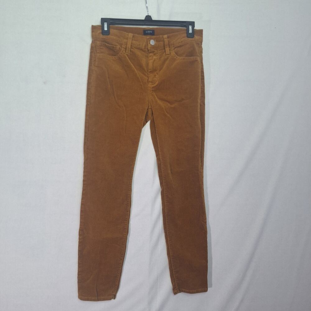 J. Crew Corduroy Pants Women’s 25 Golden Camel Brown Tapered Stretch Cotton